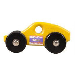 Wooden Coloured Car - Race - Deluxe