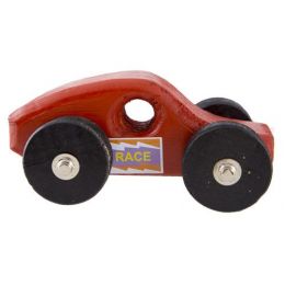 Wooden Coloured Car - Race - Deluxe