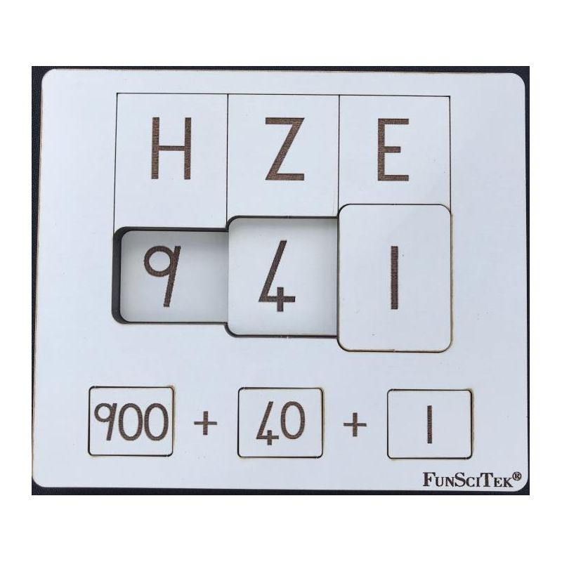 Place Value Puzzle - Gr3 (German) - wood