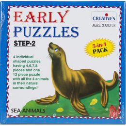 Early Puzzle 5in1 - Sea Animals (4 6 7 8 12pc) - Step2