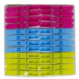 Pegs - Plastic Coloured Pastel 70mm (24pc)