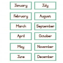 Flash Cards - Months Of The...