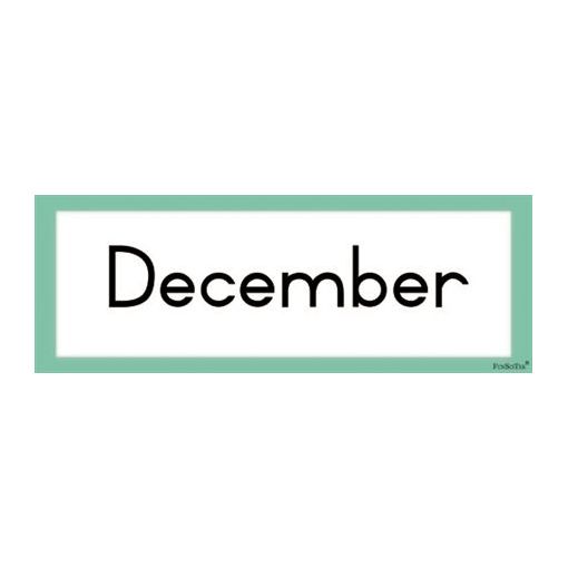 Flash Cards - Months Of The Year (12pc)