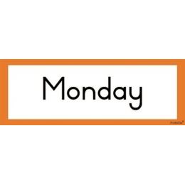 Flash Cards - Days Of The Week (7pc)