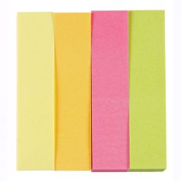 Index Tabs 50x12mm Paper Tab Square Bright 4 Colours - Deli