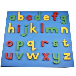 Alphabet Lower (26) Touch On & Insert Board - wood