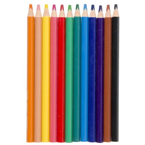 Colour Pencils - Triangular 9.5mm (12pc) Super Jumbo - Croxley