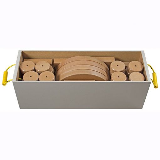 Wood - Large Blocks Dark Brown (64pc) in Wood Box