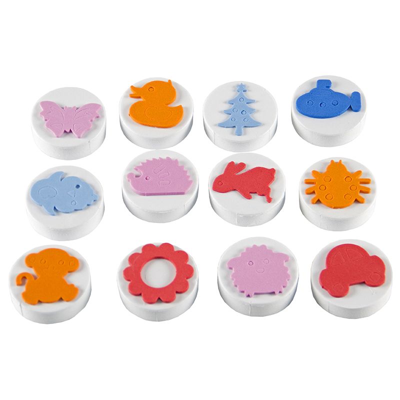 Stamps Foam - Assorted Shapes  (12pc)