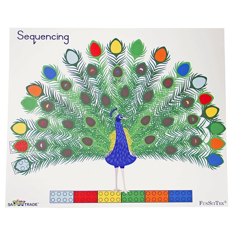 6 Bricks - Giant PVC Mat - Build by Sequence & Pattern (Set of 6 in tube)