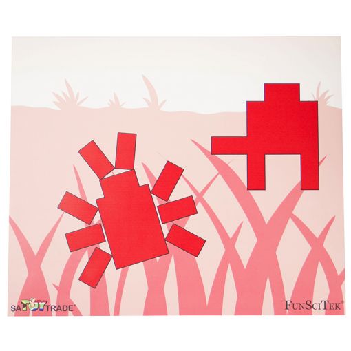 6 Bricks - Giant PVC Mat - Build by Colour (Set of 6 in tube)
