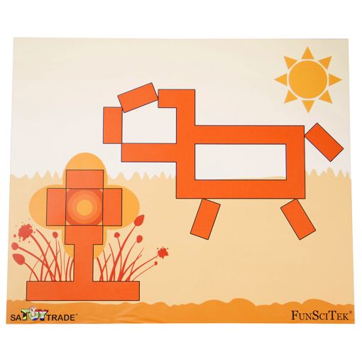 6 Bricks - Giant PVC Mat - Build by Colour (Set of 6 in tube)