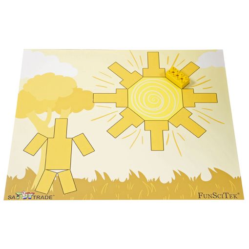 6 Bricks - Giant PVC Mat - Build by Colour (Set of 6 in tube)