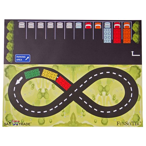 6 Bricks - Giant PVC Mat - Build by Sequence & Pattern (Set of 6 in tube)