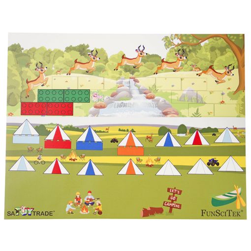 6 Bricks - Giant PVC Mat - Build by Sequence & Pattern (Set of 6 in tube)