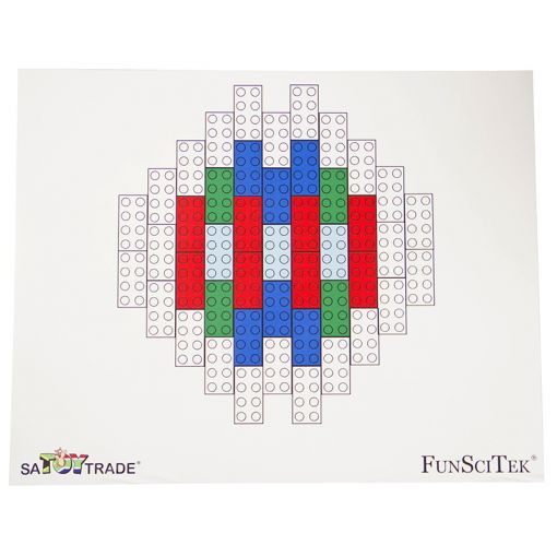 6 Bricks - Giant PVC Mat - Build by Sequence & Pattern (Set of 6 in tube)