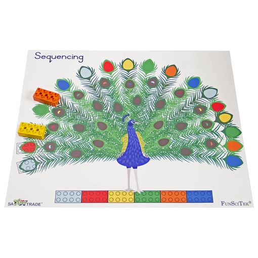 6 Bricks - Giant PVC Mat - Build by Sequence & Pattern (Set of 6 in tube)