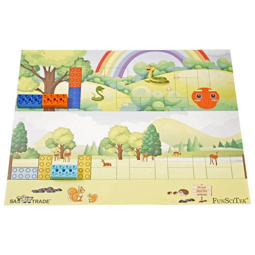 6 Bricks - Giant PVC Mat - Build by Sequence & Pattern (Set of 6 in tube)