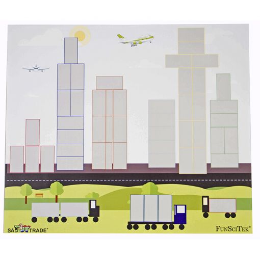 6 Bricks - Giant PVC Mat - Build by Picture (Set of 6 in tube)