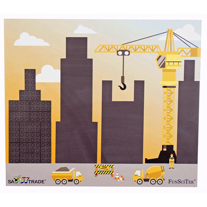 6 Bricks - Giant PVC Mat - Build by Picture (Set of 6 in tube)