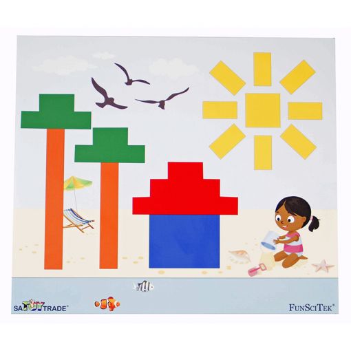 6 Bricks - Giant PVC Mat - Build by Picture (Set of 6 in tube)