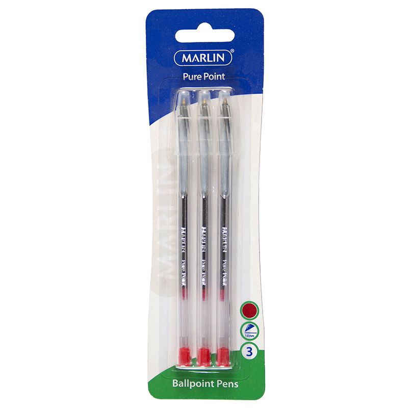 Pen- Marlin Pure Point - Medium (3pc) - Red