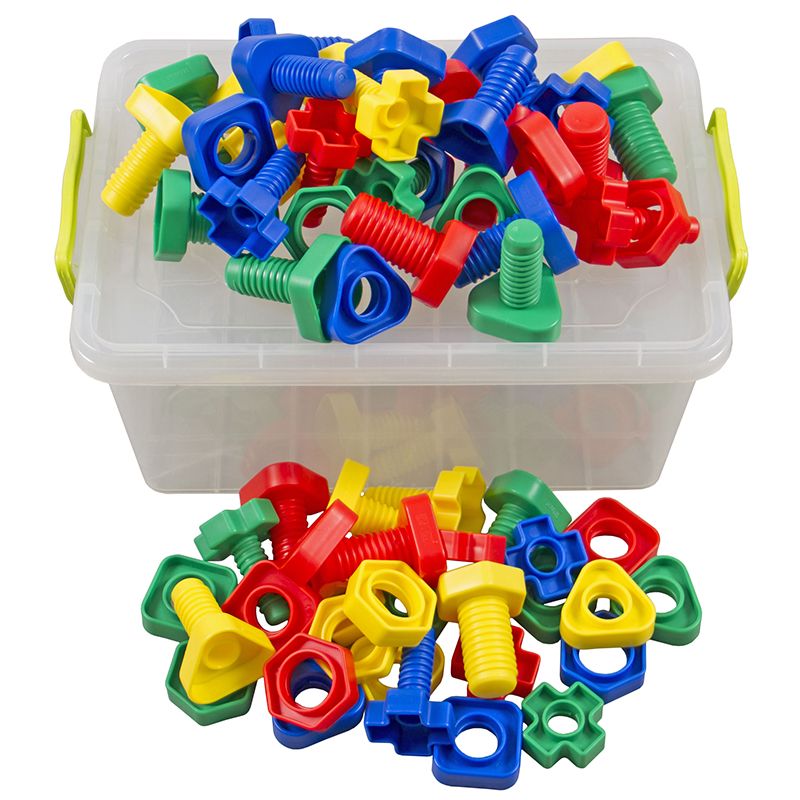 Nuts & Bolts - Shape Matching (64pc) - Giant 6cm - In Container