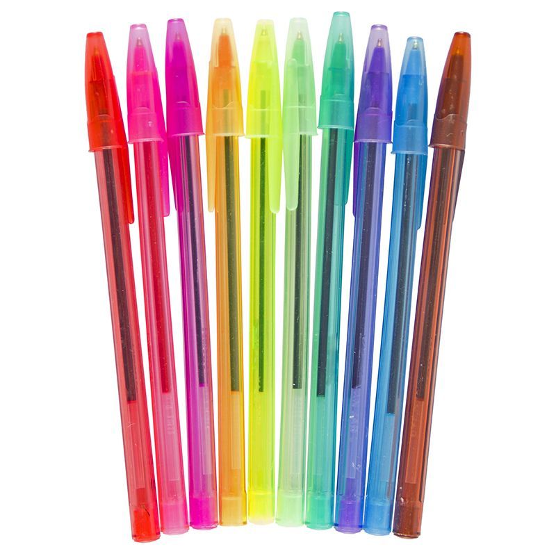 Coloured Pens - Ballpoint (10pc) - Nexx