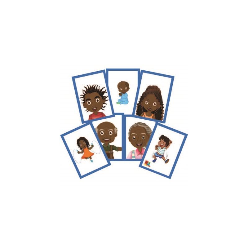 Flash Cards (A6) - Family (7pc) - African