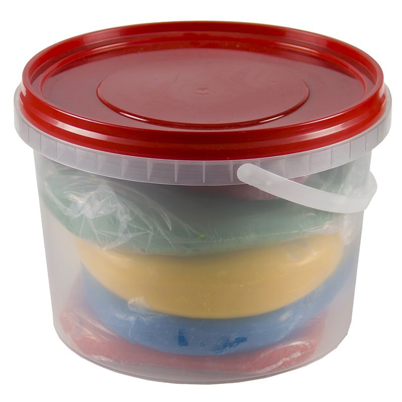 Dough Play 5kg in Tub - Mixed (Red Blu Yel Gre Ora) - FunSciTek