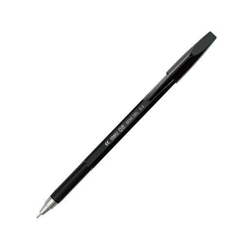 Pen - Semi Gel - Black - Tip 0.5m (1pc) - Think  - Deli