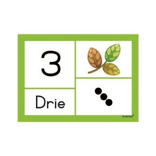 Flash Cards (A6) - Getalle 1-5 Symb & Kolle (5pc) - Afrikaans Numbers