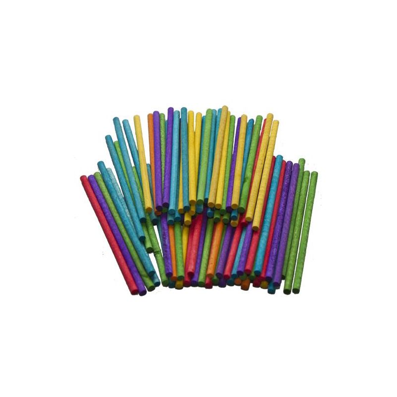 Craft/Counting  Sticks - 100x3mm Coloured Round (50pc)