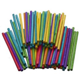 Craft Sticks - 100x3mm Coloured Round (50pc)