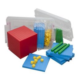 Base Ten Set - 4 Colour (121pc) - in Plastic Container