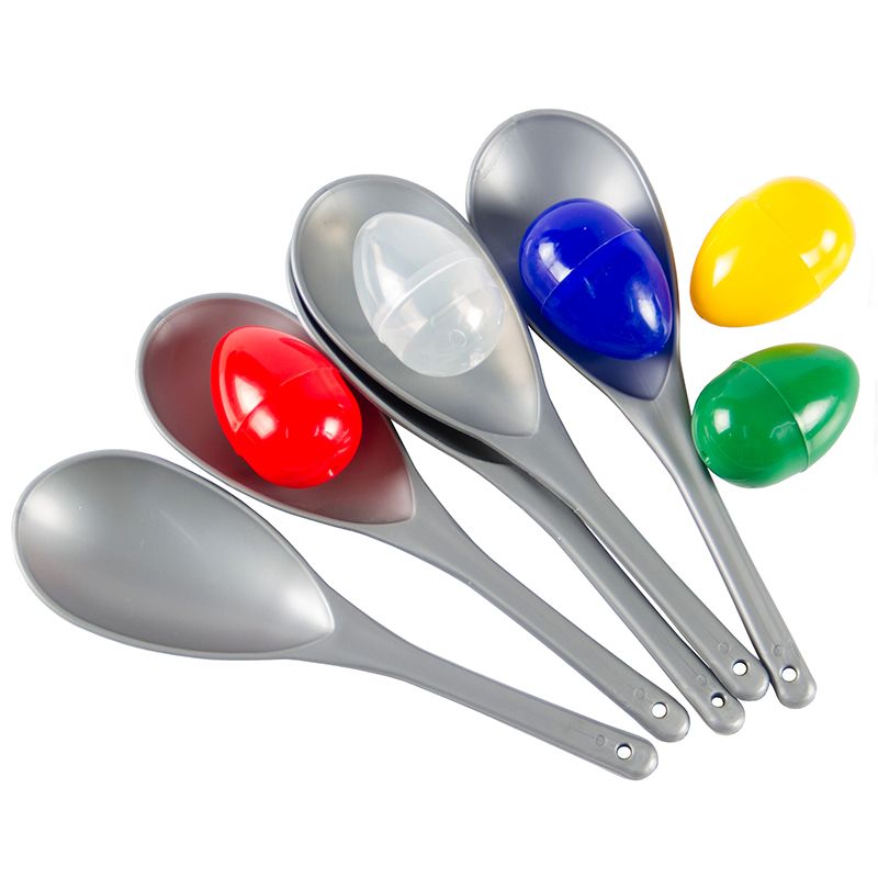 Egg and Spoon Set (5 Spoons + 5 Eggs)