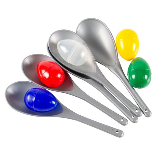 Egg and Spoon Set (5 Spoons + 5 Eggs)