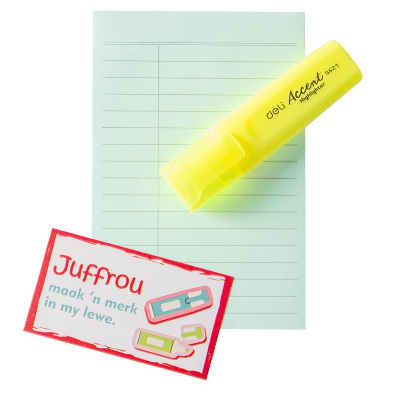 Teachers' Day Kit 1 - Highlighter & Sticky Notepad with Card (Afrikaans) - 2024