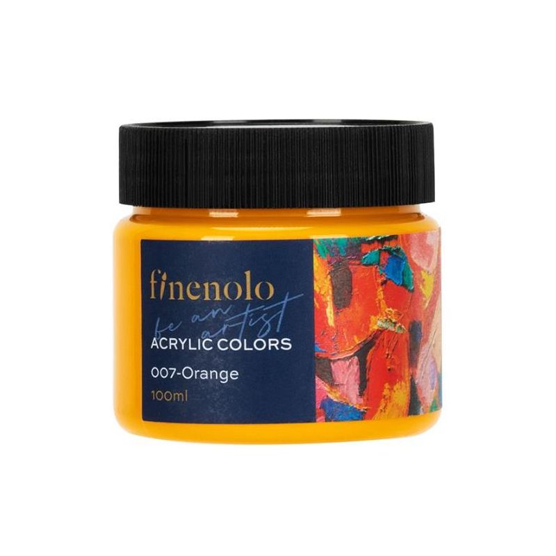 Paint - Acrylic Finenolo 100ml Tub - Orange - Deli