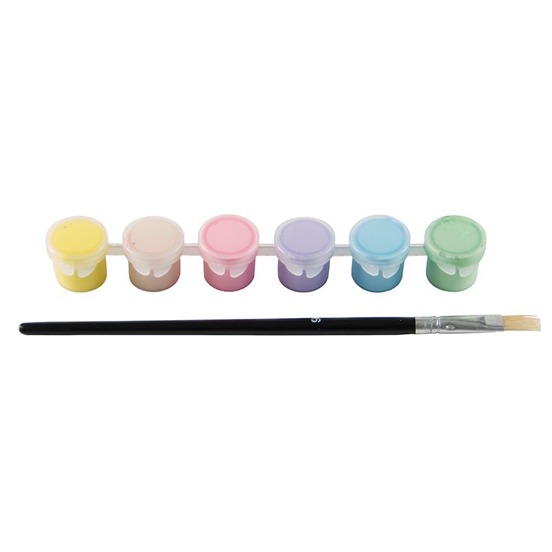 Paint Strip Set - Pastel Colours (6 x 5ml) with Brush