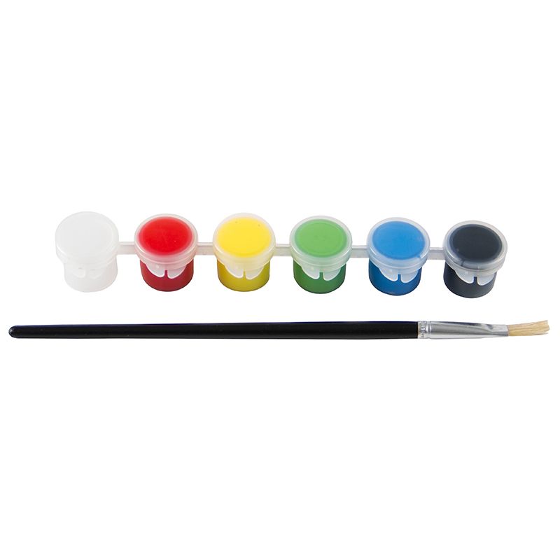 Paint Strip Set - Primary Colours (6 x 5ml) with Brush