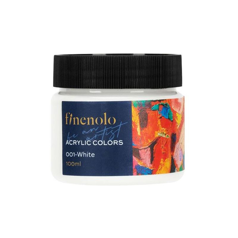 Paint - Acrylic Finenolo 100ml Tub - White - Deli