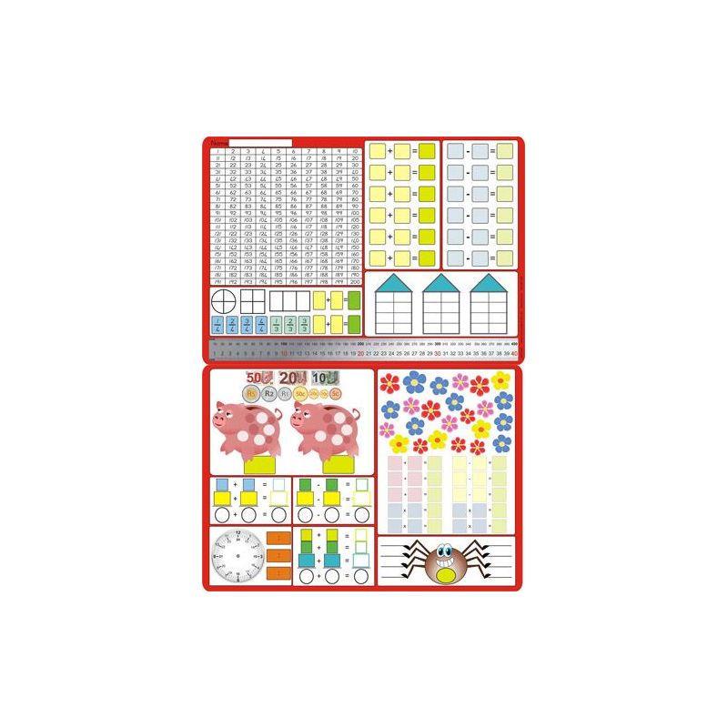 Dry Wipe - Math Board - Gr 2  (incl whiteboard pen)