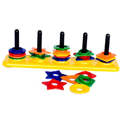 Geostacks Small - (5 Colours, 5 Shapes)