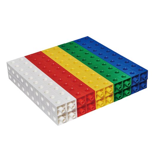 Connect-a-Cube - 2cm (5 colour, 100pc) Linking Cubes