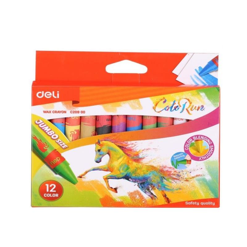 Wax Crayons - 11mm (12pc) Jumbo - Deli