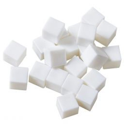 Cubes 1cm (50pc) - White plastic