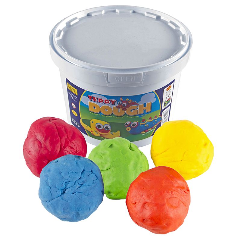 Dough Play 5kg in Tub - Mixed (Red Blu Yel Gre Ora)