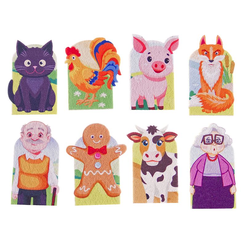 Finger - Printed Story Puppets - Gingerbread Man (7pc)