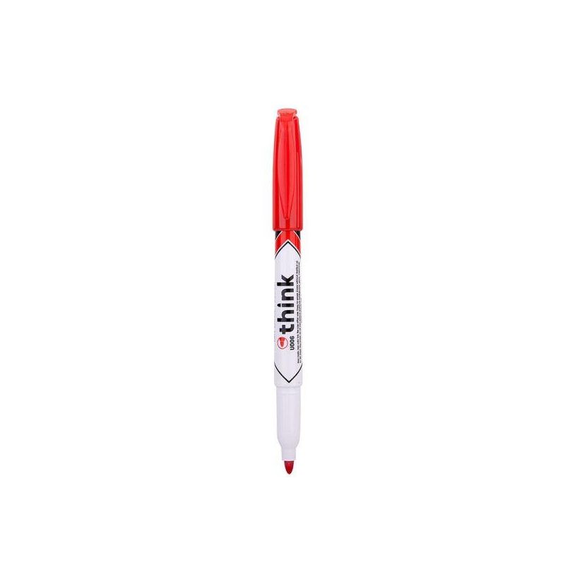 Whiteboard Marker - Slim Bullet Tip 1.5mm (1pc) - Red - Deli